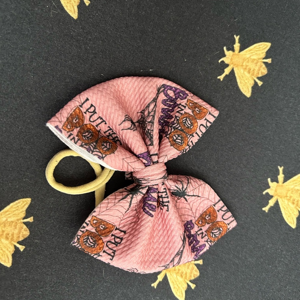 Pink Bow on Nylon Band